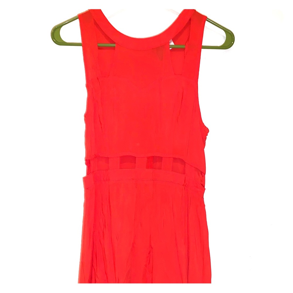 Coral colored H&M cut out dress